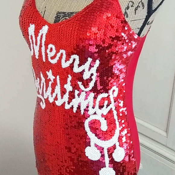 Luxe Merry Christmas sequin tunic/dress LAST 1 - Picture 2 of 6